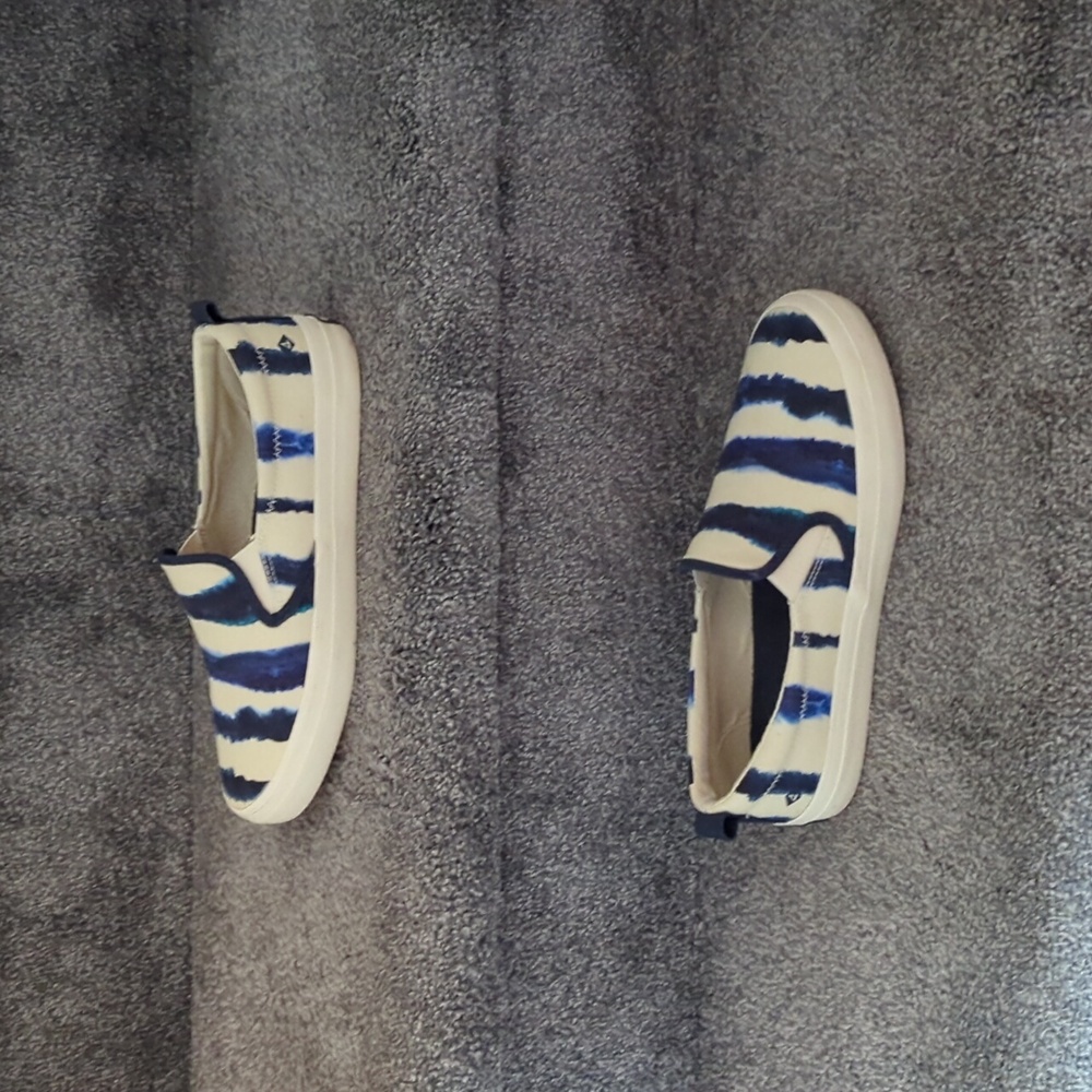 Sperry blue white tye die sneakers